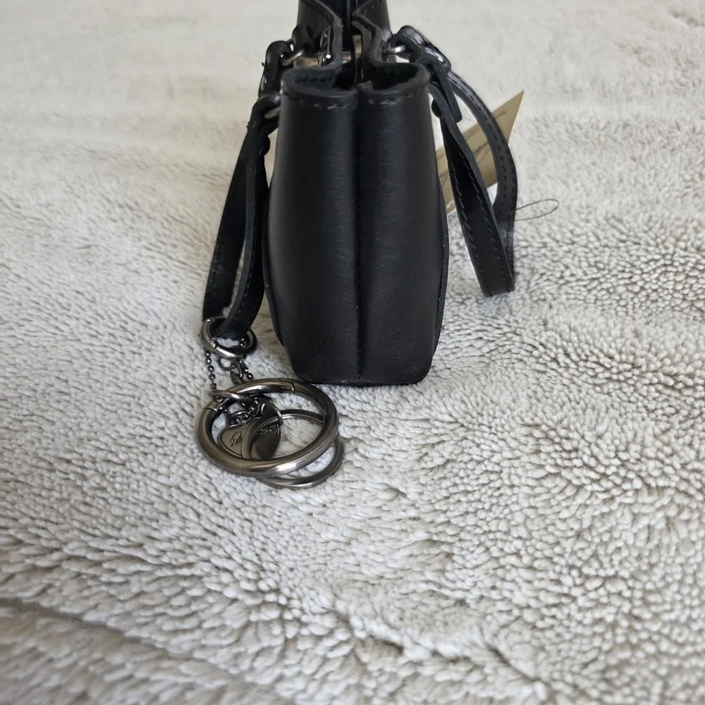 Patricia Nash Black Mini Leather Bag - Picture 4 of 12